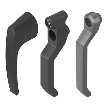 【ニック様HM25-U9M】 Heavy duty latch for padlock, Zinc die black powder-coated